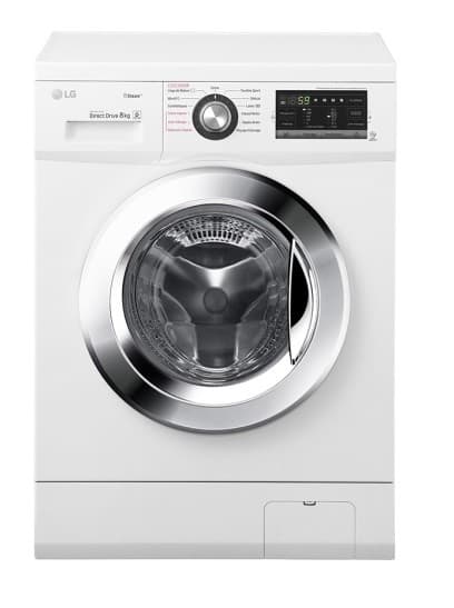 Pračka LG, 8kg, 1400 ot., pára, A+++