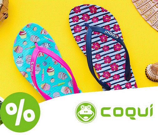 Coqui - sleva 50% na plážovou obuv