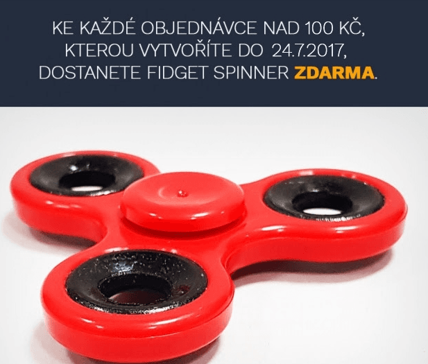 Fidget Spinner k objednávce nad 100 Kč zdarma