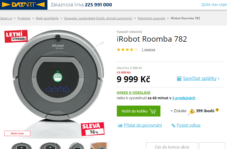 Robot vysavač iRobot Roomba 782