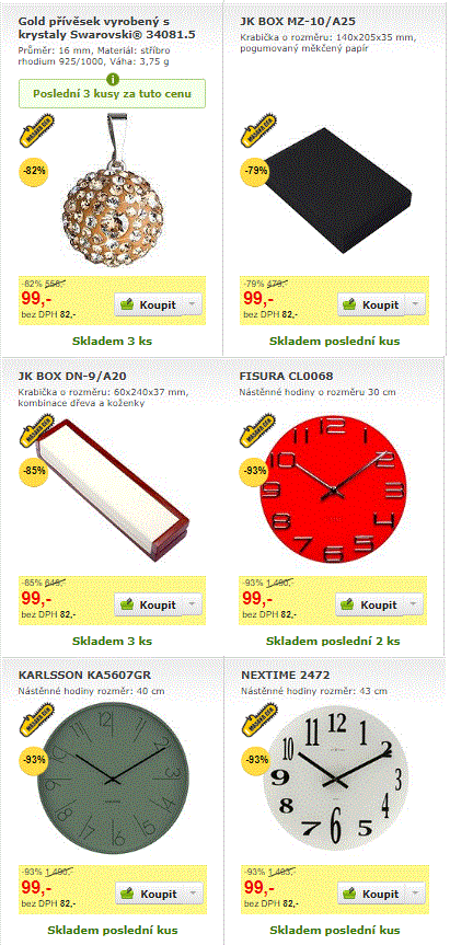 Alza - výprodej vše za 99 Kč