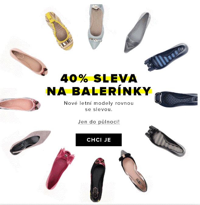 Sleva 40% na letní kolekci balerínek
