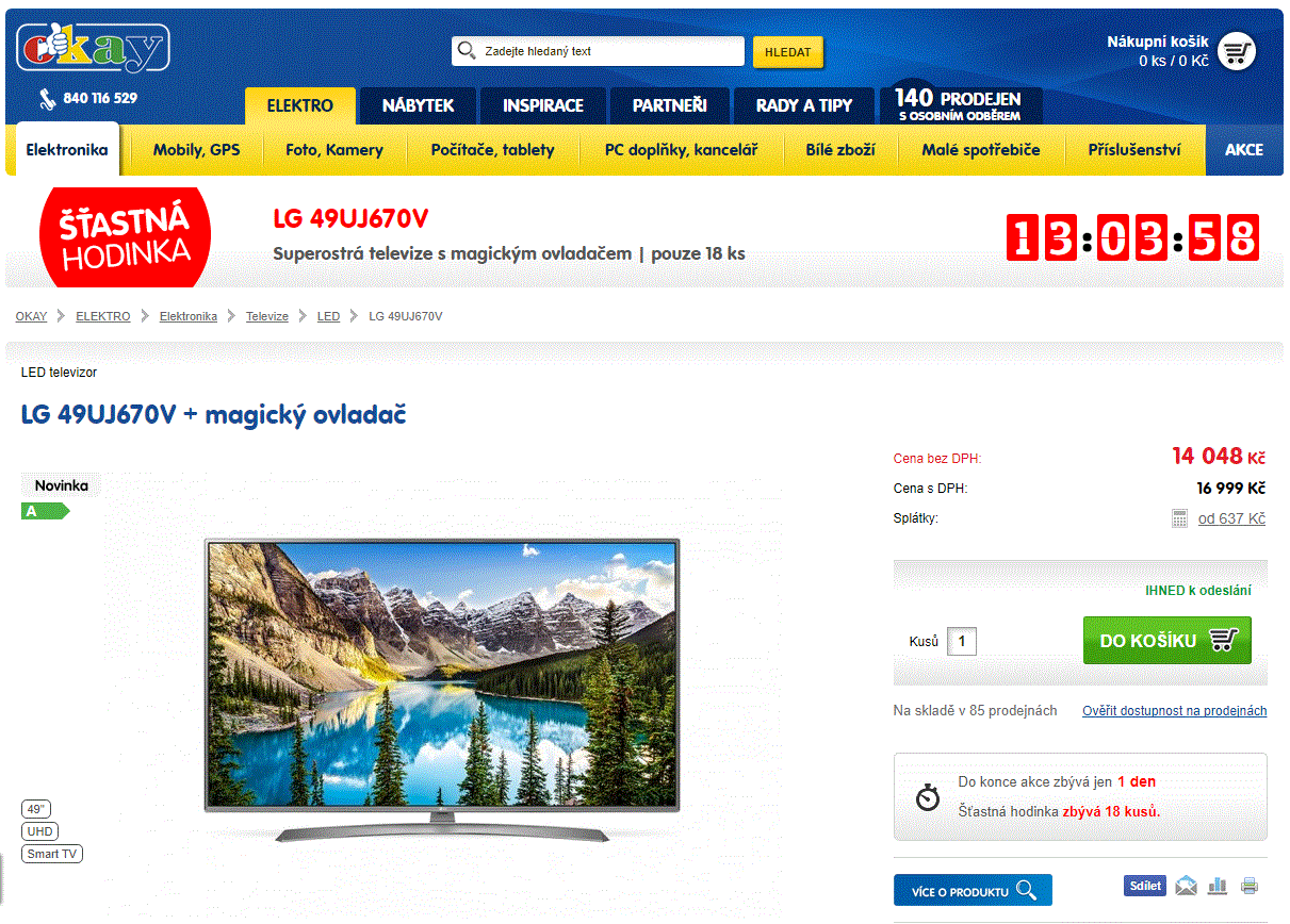 Ultra HD TV, Smart, HDR, 123cm, LG