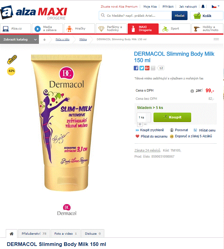 Dermacol Slim-Milk Intensive 150 ml