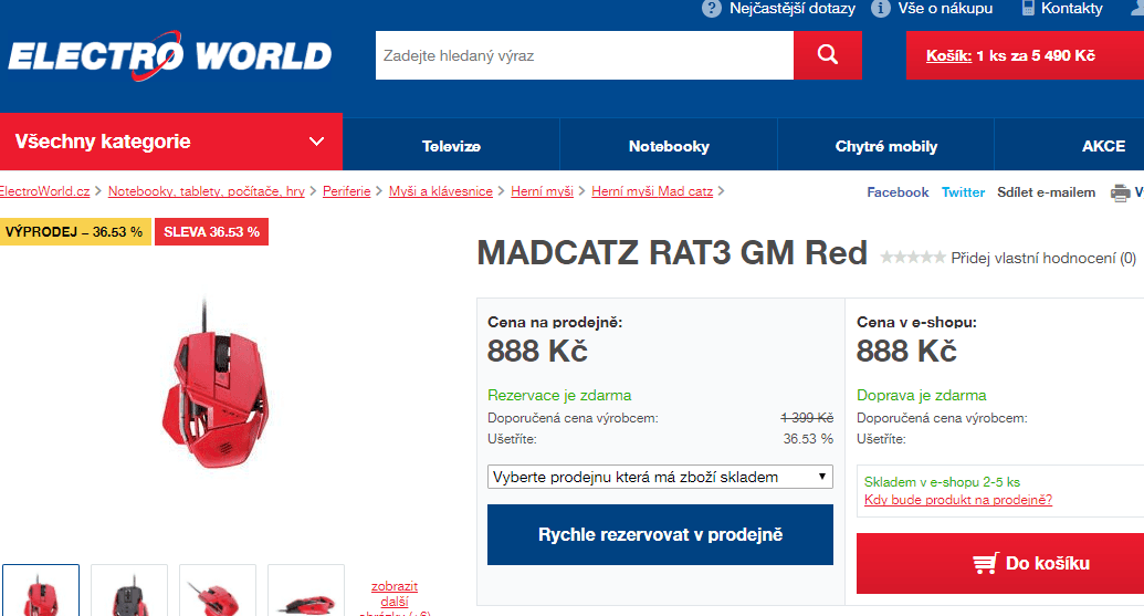 Herní myš MadCatz R.A.T. 3 