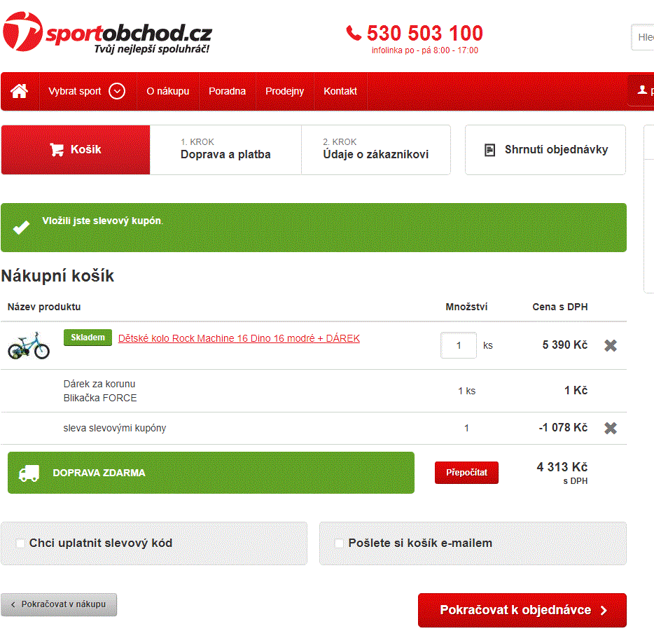 Sleva 20% na všechna dětská kola