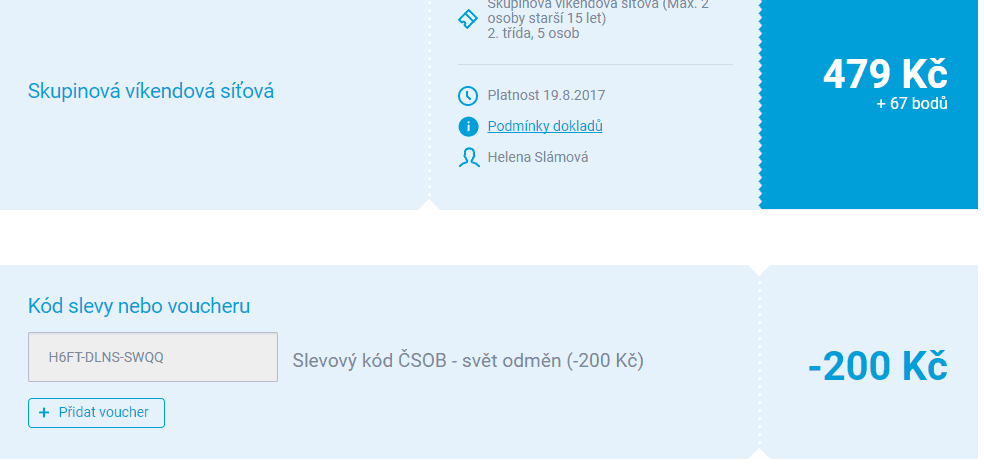 Skupinová víkendová jízdenka s ČD