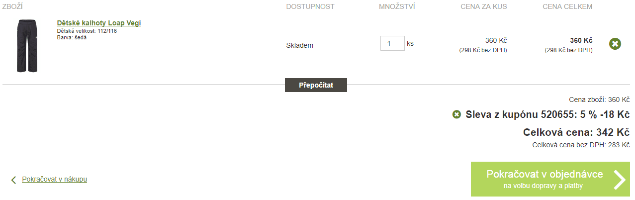Dětské funkční kalhoty Loap Vegi