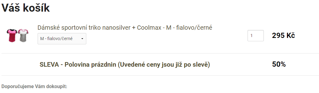 Sleva 50% na vybrané zboží
