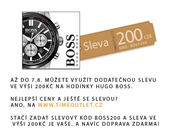 Sleva 200Kč na hodinky HugoBoss