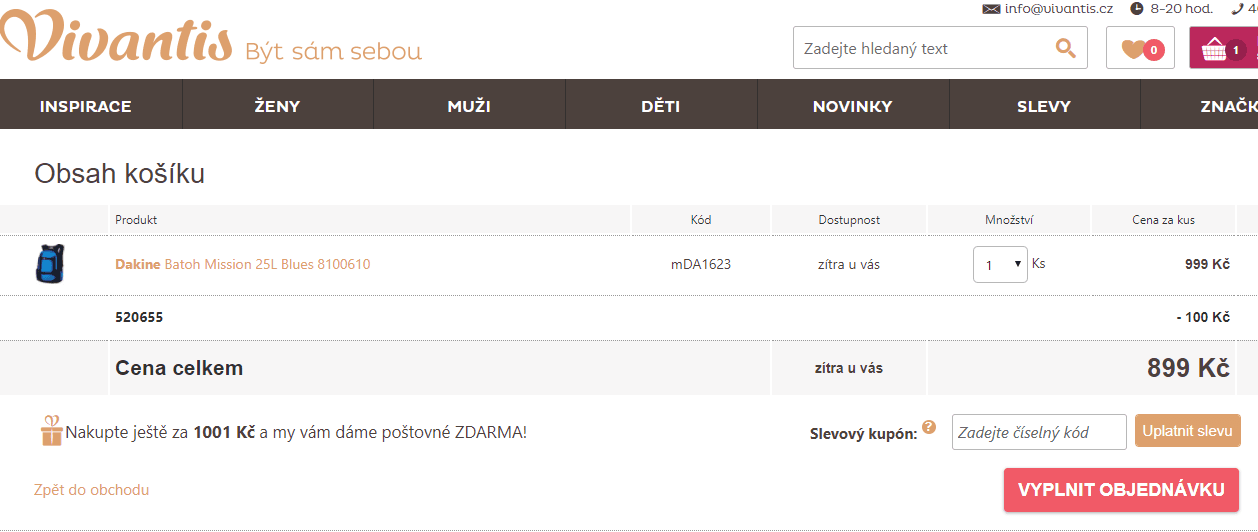 Batoh Dakine Mission Blues 25 l.