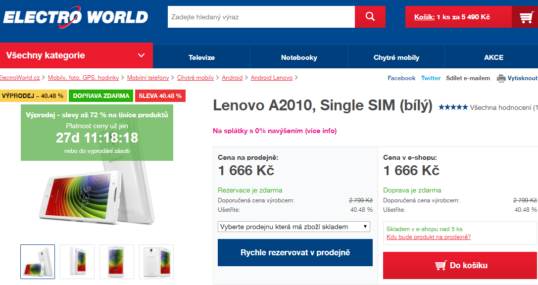 Lenovo, 4x 1GHz, 1GB RAM, 4,5", LTE