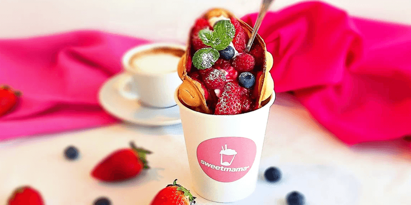 Sladká bubble waffle + káva a nápoj