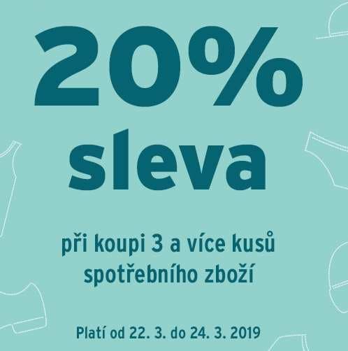 Sleva 20% na vybrané kategorie