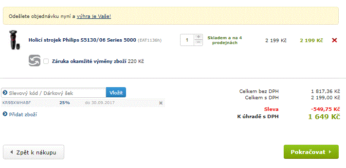 Extra -25% na vybrané strojky Philips