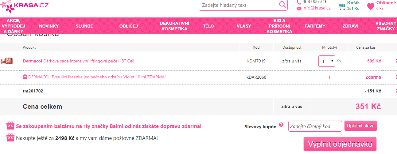 Dárkový set Dermacol Liftingová péče