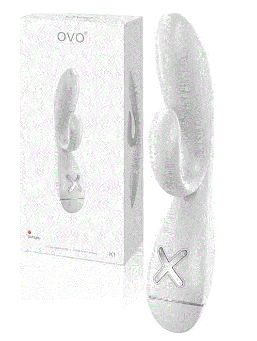 Vibrátor Ovo K1 Rabbit, bílý