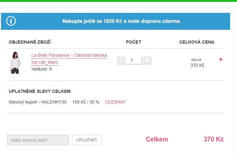 Sleva 30% na všechny halenky