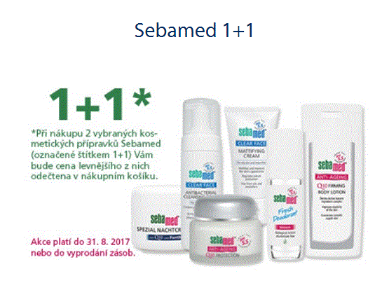 Kosmetika Sebamed 1+1 zdarma
