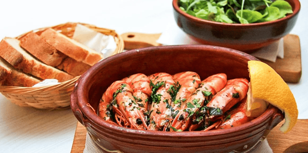 500 g tygřích krevet + čokoládová souflé pro 2