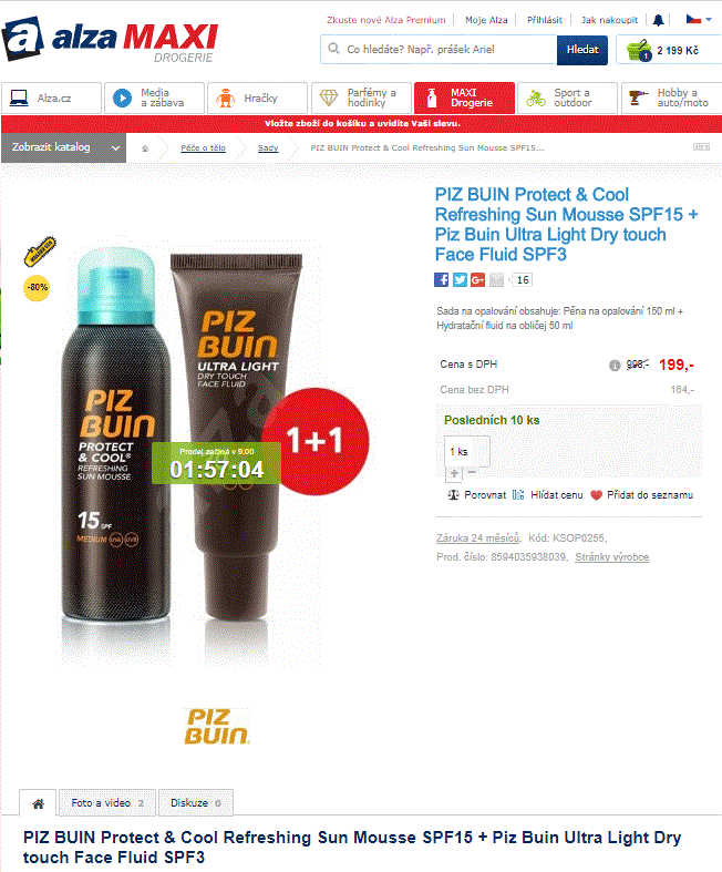 Piz Buin Dárková sada na opalování