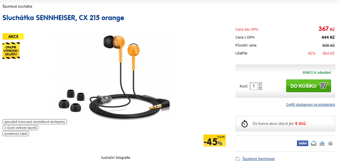Sluchátka Sennheiser CX215
