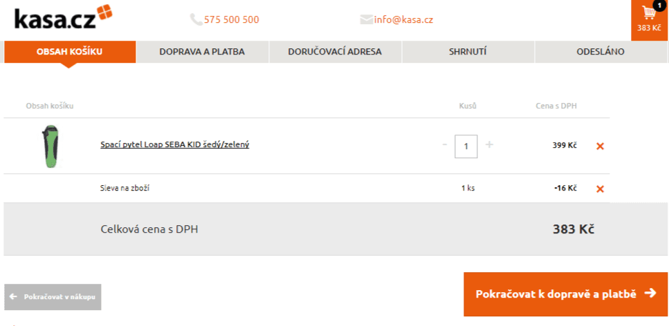 Spacák Loap Seba, 170 cm