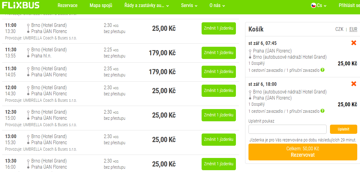 Autobusem po ČR za 25 Kč!!