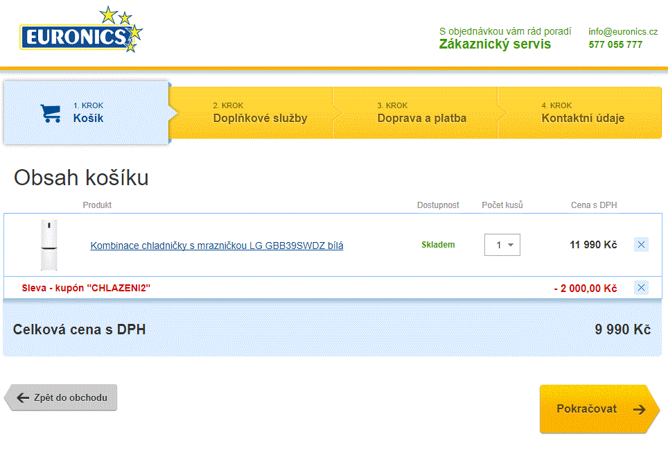 Kombinovaná chladnička LG, A++, 318 l
