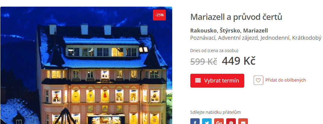 Adventní zájezdy se zajímavou slevou