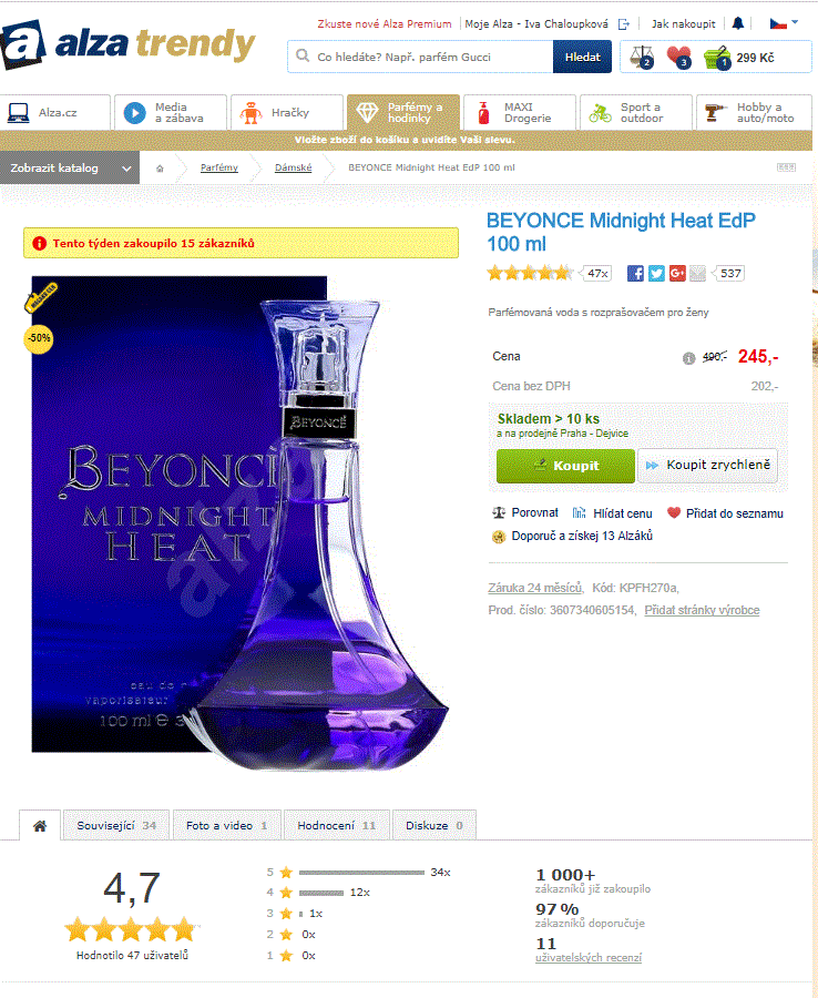 BEYONCE Midnight Heat EdP 100 ml