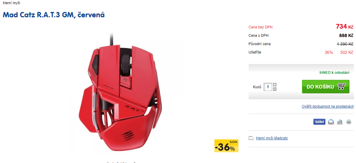 Herní myš MadCatz R.A.T. 3 