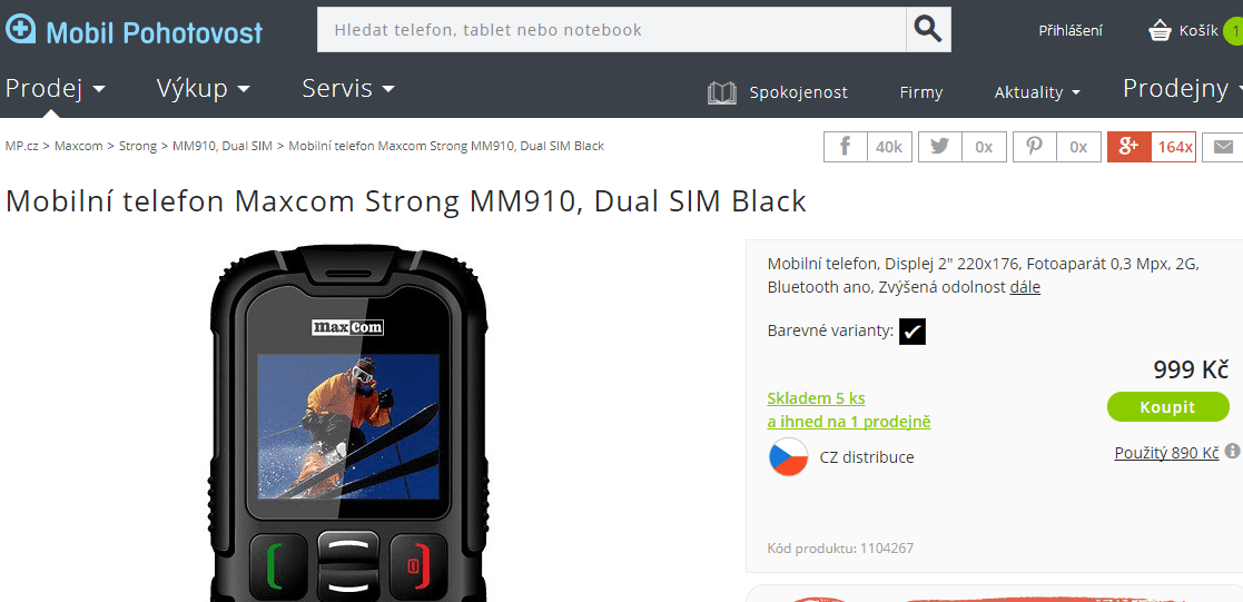Maxcom Strong, odolný, dual