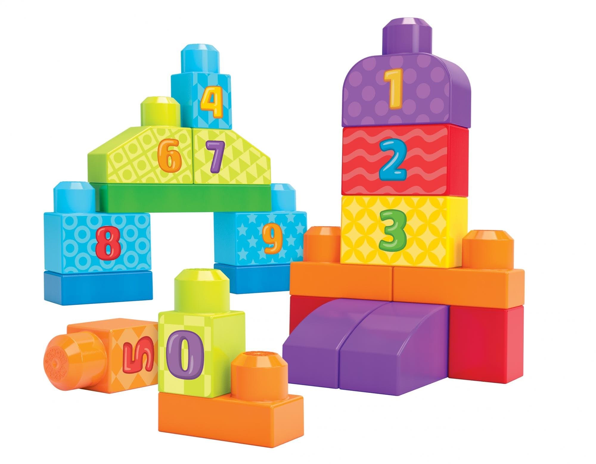 Stavebnice Mega Blocks 1-2-3, 50 kostek