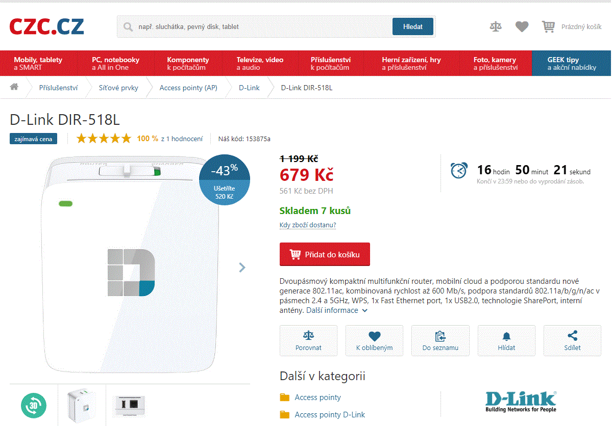 Mobilní dvoupásmový router D-Link