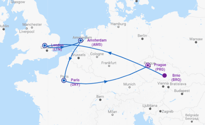 Trip po evropských městech za 3 376 Kč