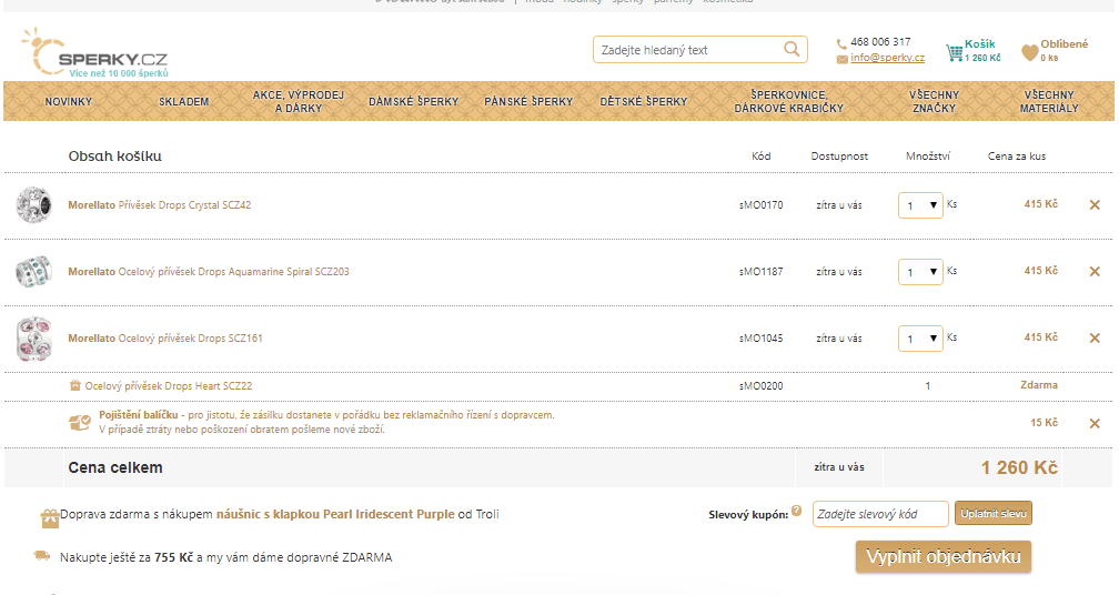 Ocelové přívěsky Drops Morellato 3+1 zdarma