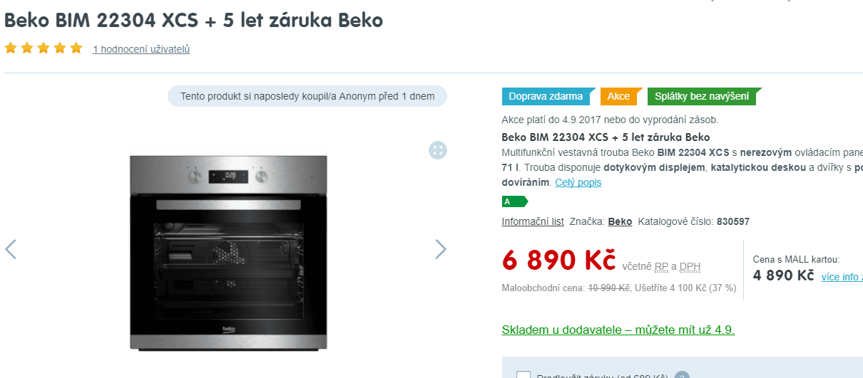 Trouba Beko BIM 22304 XCS