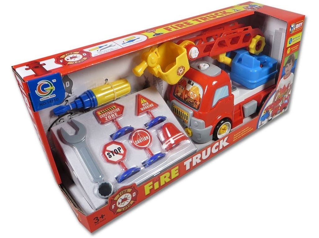 Šroubovací hasičské auto + značky