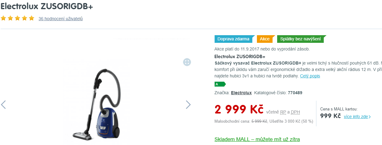 Vysavač Electrolux ZUSORIGDB+