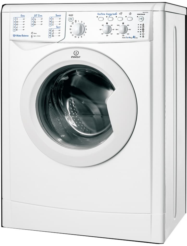 Indesit, 4kg, 1000 ot., 33cm, A+