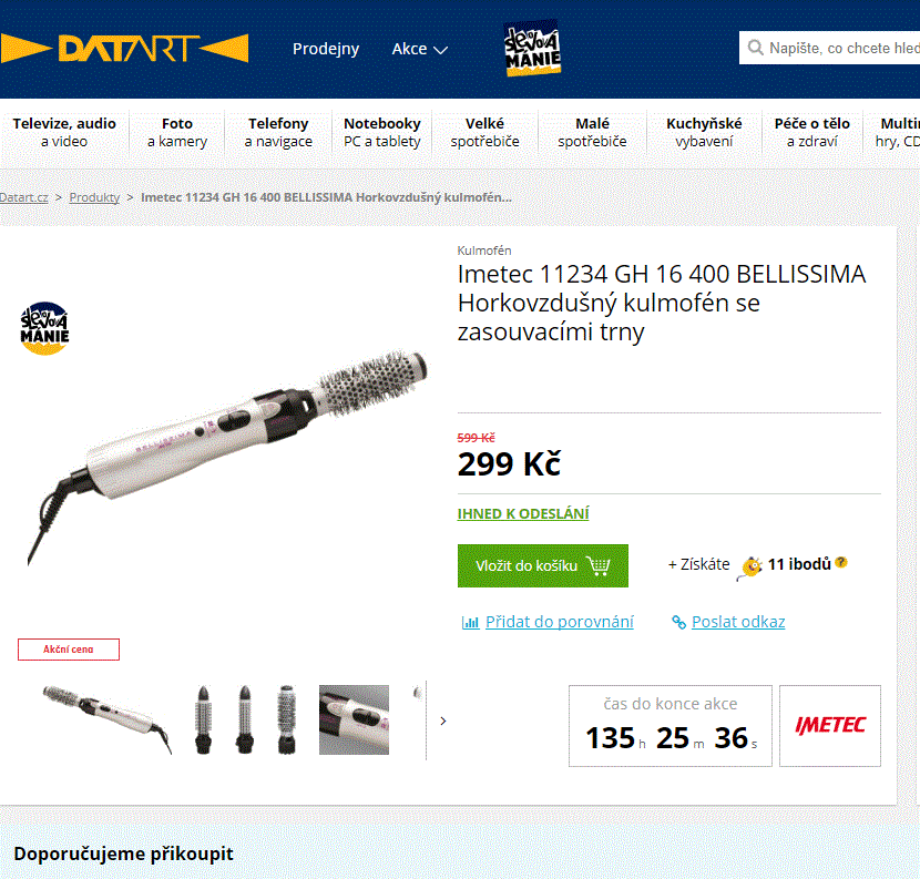 Kulmofén Imetec Bellissima 11234