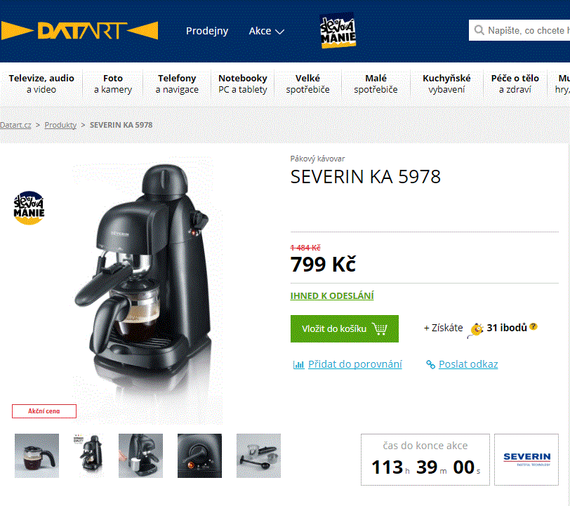 Pákový kávovar Severin KA 5978