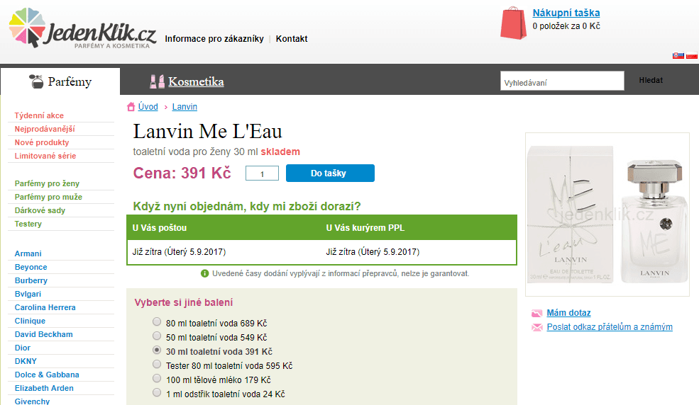 Dámský parfém Lanvin ME L´EAu 30 ml