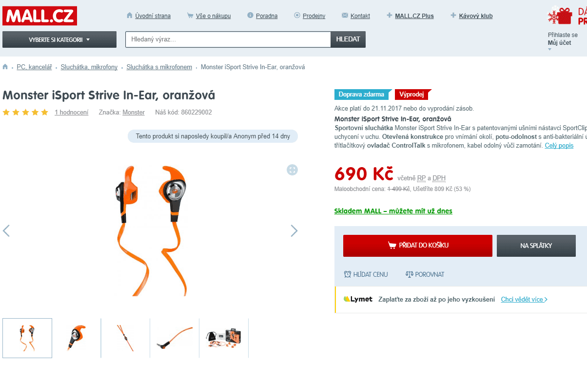 Sluchátka na sport Monster iSport STRIVE