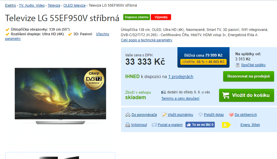 OLED, 4K, Smart, 3D, 139 cm, LG