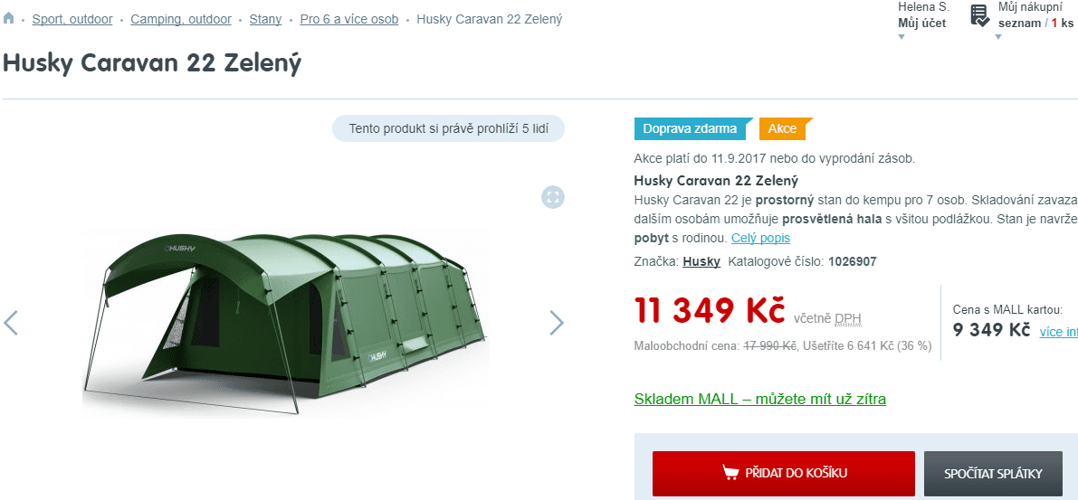 HUSKY Caravan 22 - 7 osob, 6,5x3,5 metru