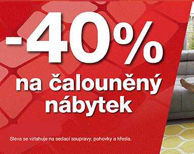 Sleva 40% na čalouněný nábytek