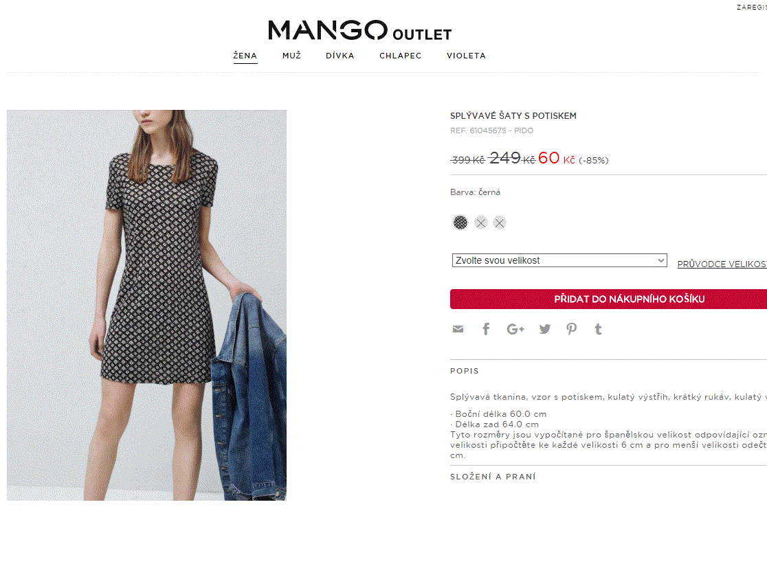 Mangooutlet - sleva 85% na vše