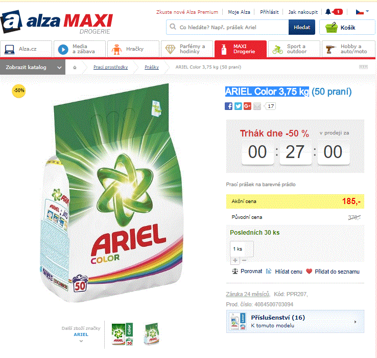ARIEL Color 3,75 (50 praní)